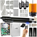 Dvigubų varstomų vartų mechanizmo KIT 2x2m 400kg + 4 nuotolinio valdymo pultai + LED lempa