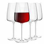 Krosno Modern dideli raudonojo vyno taurės 600/750 ml, 4 vnt.