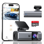 4K priekinis registratorius su 5G WiFi ir 64GB kortele