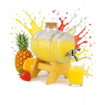 Stiklinė "antałek" statinė su kraneliu 1.5l vynui, likeriui