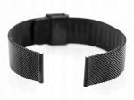 Juoda "pacific M6" laikrodžio apyrankė 18mm, nerūdijančio plieno tinklelis