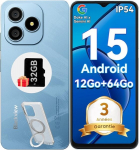 Telefonas Blackview WAVE 9C 6.56" 12GB+64GB 13MP+8MP 5000mAh Android 15 Face ID - Mėlyna