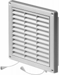 Baltas ventiliacijos dangtelis 165x165mm, 125mm jungtis su &scaron;nureliu