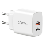 PD įkroviklis, USB-A + USB-C, 30W