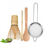 Tradicinis matcha rinkinys, bambuko &scaron;ūklas, sifteris, &scaron;auk&scaron;tas, arbat mėgėjams