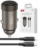 Xo Cc70 Usb-c Pd 30w automobilinis įkroviklis su laidu