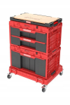 Qbrick System One 2.0 Rinkinys su stalčiais, mobilus dirbtuvių sprendimas