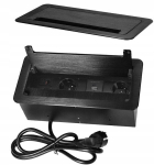 Įleidžiamas stalvir&scaron;io elektros lizdas: Usb, Usb-c, 2x Rj45, 2x230v