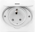 Įleidžiamas baltas Schuko elektros lizdas Ip44