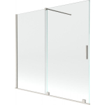 Vonios sienelė Mexen Velar, 170 x 150 cm, Brushed nickel/Transparent