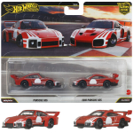 Lietinis Mattel Hot Wheels Premium JHW51 Porsche 935 ir 2018 Porsche 935 1:64 metaliniai kėbulai