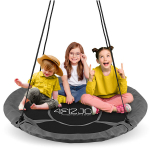 Supynės 4FIZJO &bdquo;Gandro lizdas&ldquo; XXL 120 cm (pilkos spalvos) &ndash; erdvi pramoga lauke