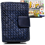 Moteri&scaron;ka &bdquo;Rovicky&ldquo; RFID piniginė dokumentams ir kortelėms, tamsiai mėlyna, odinė