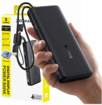 Atsarginis maitinimo &scaron;altinis ("Power Bank") Baseus Powerbank 20000mah 20w Usb-c/usb-a Greitas Įkrovimas Juodas