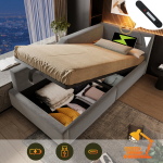 Daybed lova su hidrauline daiktadėže ir USB-C 90x190cm 1 vnt