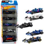 Žaisliniai automobiliai Hot Wheels Formulė 1, 5 vnt. rinkinys, 1:64 lieto metalo F1, uniwersalny