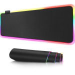 RGB žaidimų pelės kilimėlis 80x30 cm, LED ap&scaron;viestas didelis kompiuterinis pelės kilimėlis su spalvotu ap&scaron;vietimu, neslystančiu pagrindu ir ergonomi&scaron;ku pavir&scaron;iumi gamingui, biurui ir darbui su kompiuteriu