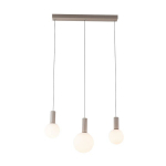 Pakabinamas &scaron;viestuvas Candellux Lighting Testa, smėlio spalvos stiklas ir plienas, 3xG9