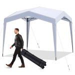 3 x 3 m Pop-up palapinė su ratukais - balta, 3 x 3 m Pop-up palapinė su ratukais - balta