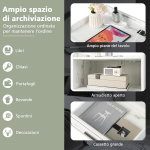 LED naktinis staliukas su 2 USB, baltas spalvos, LED naktinis staliukas su 2 USB, baltas spalvos