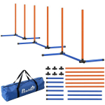 Agility rinkinys &scaron;unims, PE vamzdžiai, su krep&scaron;iu, 3 vnt