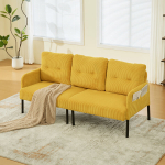 Cord sofa trivietė, 171x72x80cm, metalinės kojos, 1 vnt