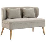 2 vietų sofa, chenille, 117 cm, gumuoto medžio kojos, 1 vnt
