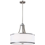 Elstead Lighting pakabinamas &scaron;viestuvas FE-Prospect-Park-4P, baltas/sidabrinės spalvos
