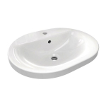 Įleižiamas praustuvas Ideal Standard Connect Oval 55x43 cm, balta. E503901