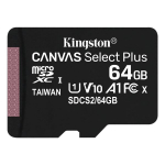 Atminties kortelė telefonui Kingston CANVAS Select Plus 64GB SDCS2/64GBSP
