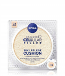 Rūpestingasis tonizuojantis kremas kempinėlėje 3 in 1 Hyaluron Cellular Filler 02 Medium SPF15, 15 g