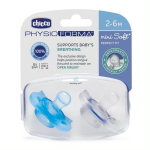 Čiulptukas Chicco Physioforma mini silicone. 2-6m+. 128457.mėlynas, uniwersalny