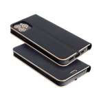 Dėklas telefonui Luna Book Gold, skirtas Samsung Galaxy A40, juodas