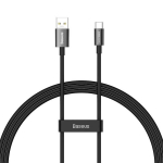 Superior Series kabelis USB-A į USB-C 65W 1m, juodas