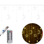 &Scaron;viesos užuolaida 138 LED USB - &scaron;iltai balta