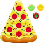 Pripučiamas plaustas Pizza, 170 x 140cm, geltonas