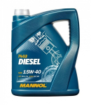 Automobilio variklio tepalas Mannol Diesel, 15W-40, 5l