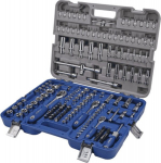 Galvučių (4-32mm trumpų ir 4-22mm ilgų) priedų ir terk&scaron;lių komplektas 1/4", 3/8" ir 1/2" 172 vnt. Irimo