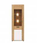 Vitrina Liveo Besto BT5, su led ap&scaron;vietimu, ruda/balta