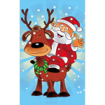 Deimantinė mozaika su rėmeliu TM Varvikas, 20x30 cm Merry Christmas LC021e