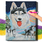 Deimantinė mozaika 5D Diamond Painting Oh Art! &Scaron;unys, 20x30 cm