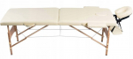 Sulankstomas masažo stalas Atlas Sport, 186x61cm, smėlio spalvos
