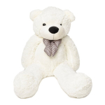 Pliu&scaron;inis me&scaron;kinas Makosas White Teddy, 120 cm, baltas