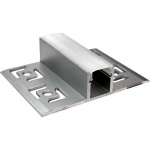 Integruotas / žemo profilio anoduoto aliuminio profilis su matiniu stiklu LED juostelei gipso kartono plok&scaron;tėms, plytelėms, 3m x 52,5 mm x 13,3 mm