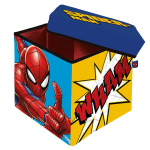 Marvel žaislų dėžė - pufas Spiderman, 30x30x30 cm