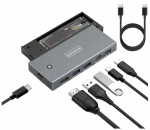 M2 NVME Pcie SATA NGFF USB-C 3.2 HDMI 2.0 M.2 10 Gb/sek SSD korpusas Zenwire MC501