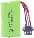Ličio Baterija, 7.4V 500mAh, 1 vnt.