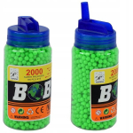 Plastikinės spalvotos kulkos 6mm 2000 vnt Asg Blaster Atsarginės kulkos