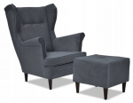 ARI fotelis su atramomis kojoms, skandinavi&scaron;kas, "Family Furniture", antracito pilka