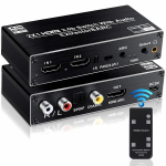 HDMI 2.0 2x1 komutatorius Splitteris Garso plėstuvas HDMI modelis SPDIF 4K SWITCH T-621A